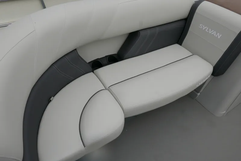 Slide: The Image of Luxurious seating on 2025 Sylvan Mirage 820 Cruise boat, featuring elegant design and comfort. - 5