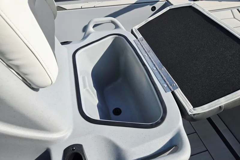 Slide: The Image of Interior view of 2026 Tracker Bass Tracker Classic CC boat storage compartment. - 17