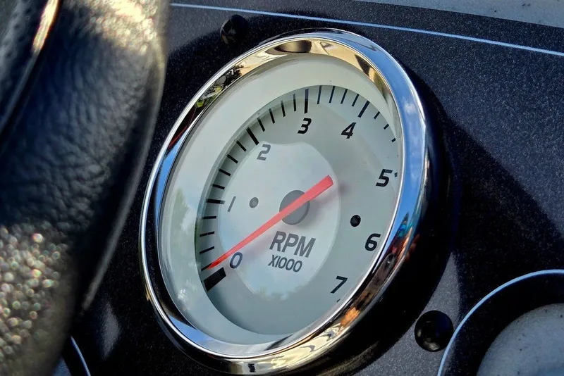 Slide: The Image of Close-up of RPM gauge on 2026 Tracker Bass Tracker Classic CC boat. - 21