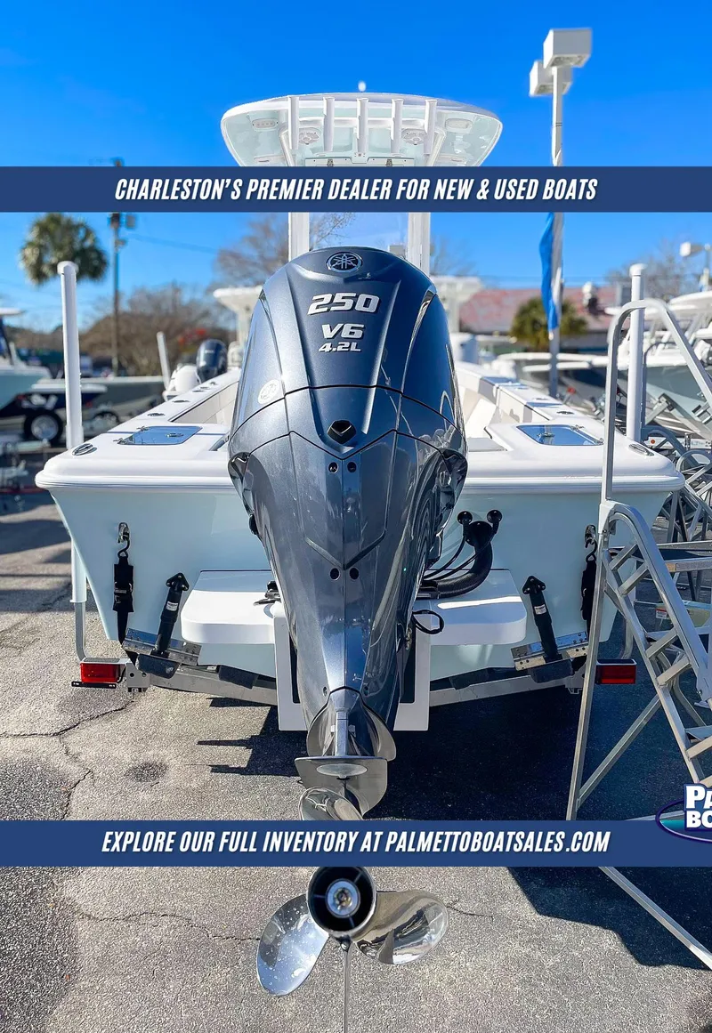 Slide: The Image of Delta Boatworks 245 (2025) with 250 V6 engine at Charleston dealer. - 9