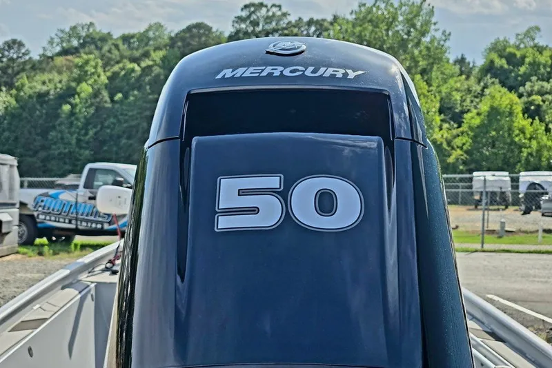 Slide: The Image of Mercury 50 horsepower engine on 2027 Tracker Bass Tracker Classic CC boat. - 17