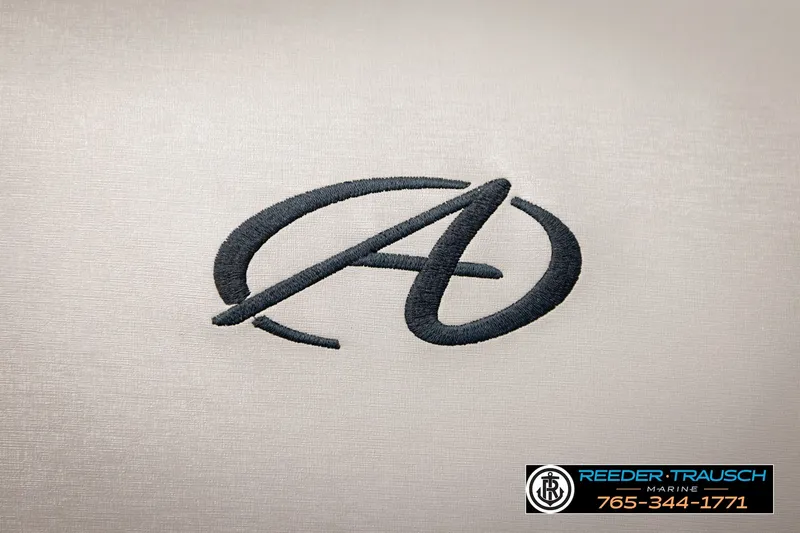 Slide: The Image of 2021 Avalon EXCALIBUR logo on light background, Reeder-Trausch Marine contact details. - 42