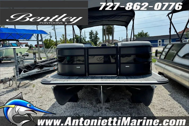 Slide: The Image of 2027 Bentley Pontoons Bolt 223 displayed at Antonietti Marine dealership. - 2