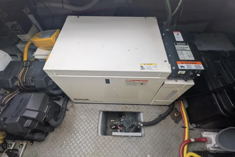 Slide: The Image of Engine room of 2006 Meridian 341 Sedan with Kohler power system. - 40