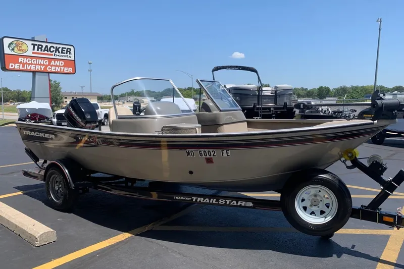 Slide: The Image of 2005 Tracker Targa 17 WT boat on trailer at rigging and delivery center. - 3