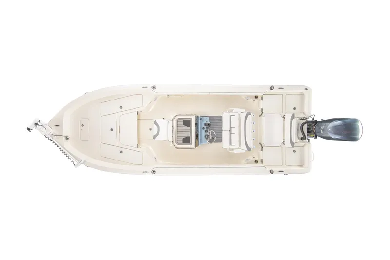 Slide: The Image of Manufacturer Provided Image: Top view of a 2021 Skeeter SX 2550 Fish boat with outboard motor. - 45