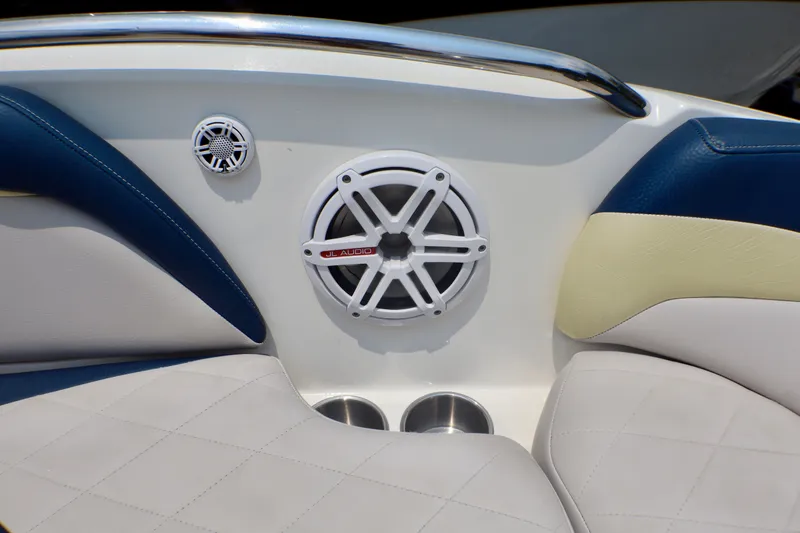 Slide: The Image of Interior of 2010 MasterCraft X-35 SS boat with JL Audio speaker system. - 19