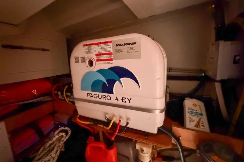 Slide: The Image of Paguro 4 EY generator in 2024 Beneteau Oceanis 34.1 yacht engine room. - 15