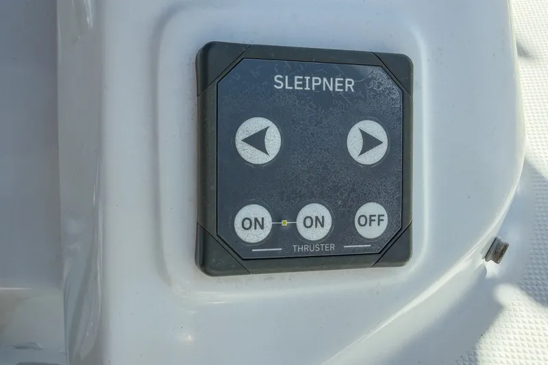 Slide: The Image of Sleipner thruster control panel on 2024 Beneteau Oceanis 34.1 yacht. - 40