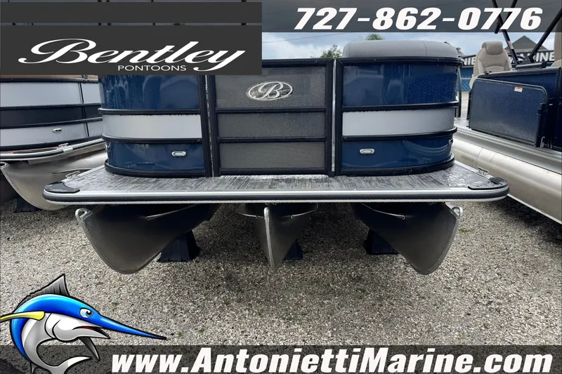 Slide: The Image of 2027 Bentley Pontoons Legacy 243 Swingback EXT displayed at Antonietti Marine. - 2