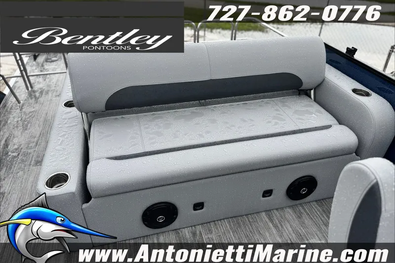 Slide: The Image of 2027 Bentley Pontoons Legacy 243 Swingback EXT with wet seating, showcased by Antonietti Marine. - 5