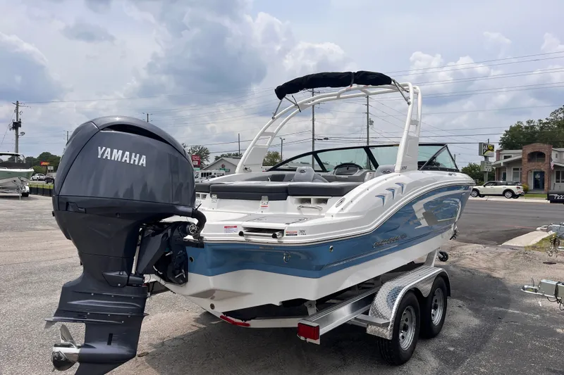 Slide: The Image of 2027 Chaparral 21 SSi OB boat with Yamaha outboard motor on trailer. - 5