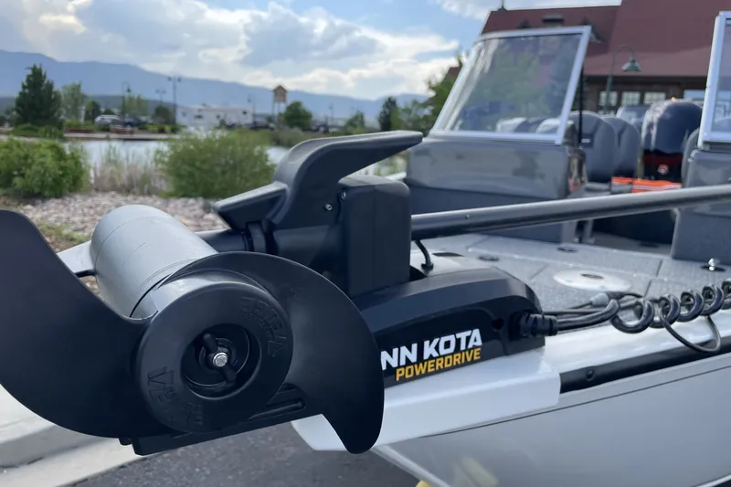 Slide: The Image of 2020 Tracker Pro Guide V-16 WT boat with Minn Kota PowerDrive trolling motor. - 6
