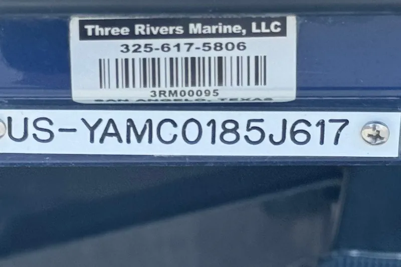 Slide: The Image of Hull identification number on a 2017 Yamaha Boats 212 Limited, with dealership label. - 38