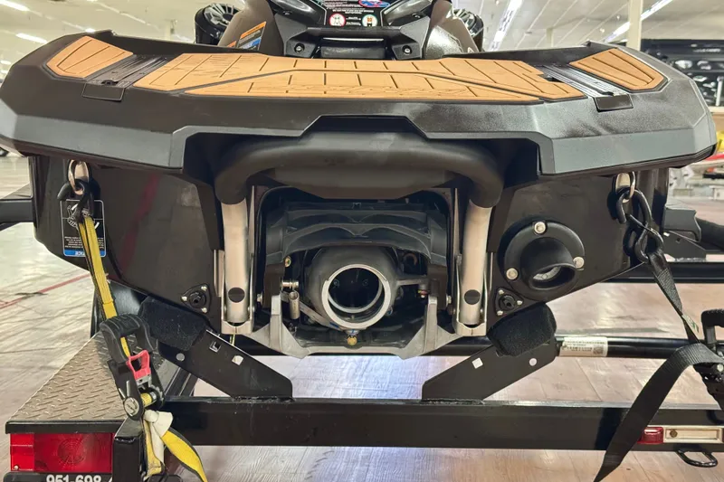 Slide: The Image of 2025 Kawasaki JET SKI ULTRA 160 LX rear view on trailer. - 6