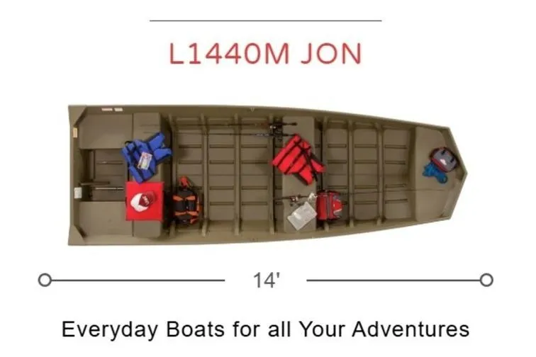 The Image of Lowe L1440M Jon boat, 2027 model, 14 feet, ideal for everyday adventures. - 1
