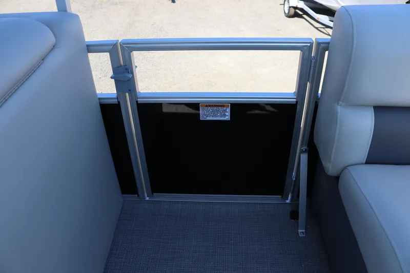 Slide: The Image of Interior view of 2025 SunChaser Vista 20 Fish pontoon boat seating area. - 19