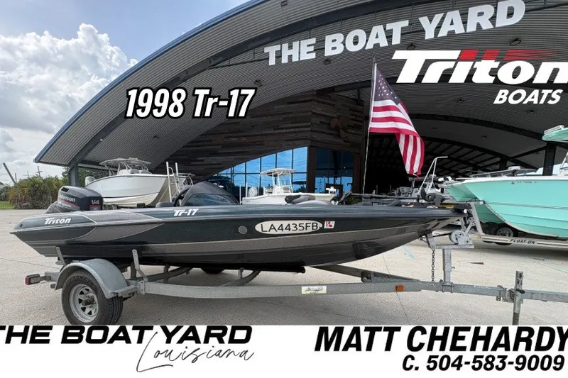 The Image of 1998 Triton Tr-17 boat on trailer at The Boat Yard, Louisiana. - 0
