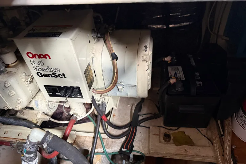 Slide: The Image of Onan 6.5 Marine GenSet in 1987 Chris-Craft 362 Catalina engine compartment. - 40