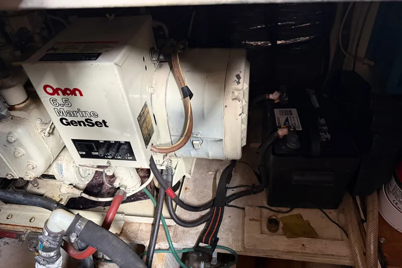 Slide: The Image of Onan 6.5 Marine GenSet in 1987 Chris-Craft 362 Catalina engine room. - 29