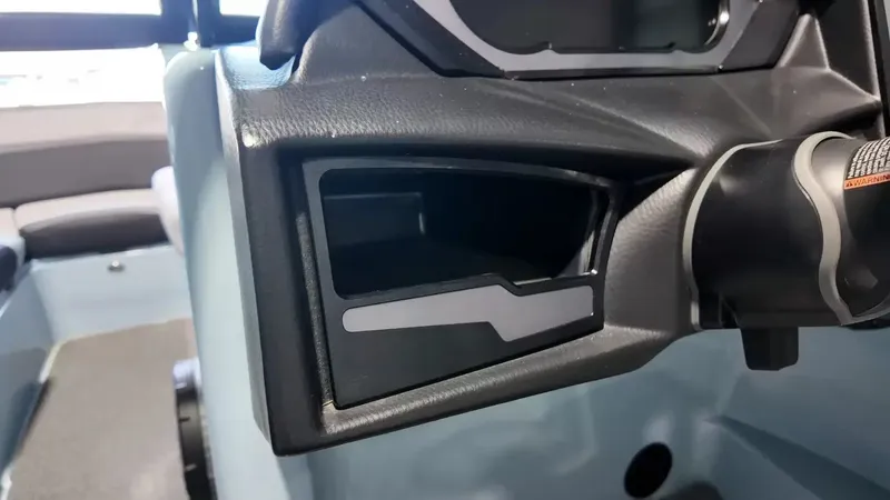 Slide: The Image of Close-up of the dashboard in a 2024 MasterCraft XStarS boat featuring modern controls. - 46