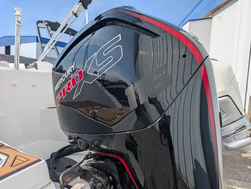 Slide: The Image of A Mercury Pro XS outboard motor is mounted on a Starcraft SVX 171 OB boat. - 19