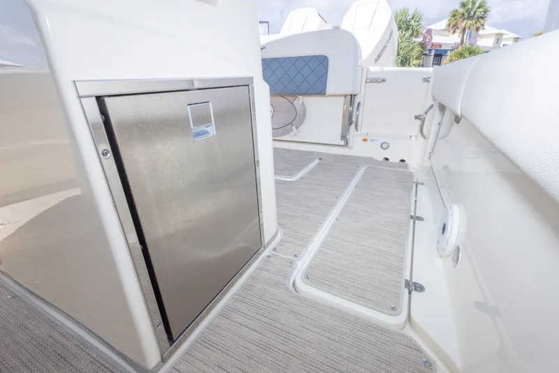 Slide: The Image of 2023 Chris-Craft Catalina 30 interior with stainless steel features and modern design elements. - 57