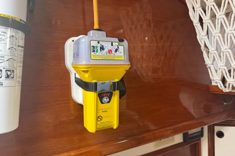 Slide: The Image of Emergency beacon mounted on a 1986 Cape Dory 36 yacht interior. - 8