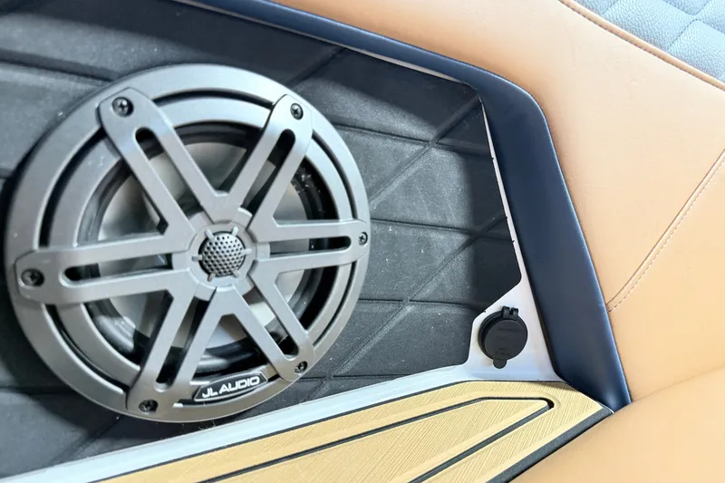 Slide: The Image of Speaker system in 2022 Nautique Super Air Nautique S23 boat interior. - 28