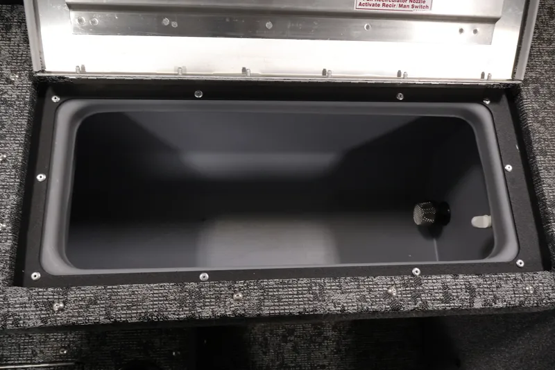 Slide: The Image of 2025 Tracker Pro Guide V-175 WT boat storage compartment, open and empty. - 42