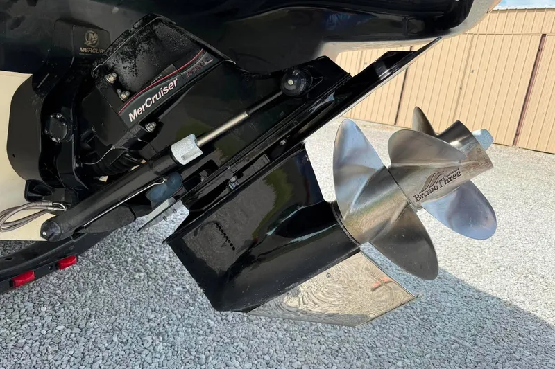 Slide: The Image of MerCruiser Bravo Three outdrive on a 2006 Sea Ray 220 Select boat. - 16