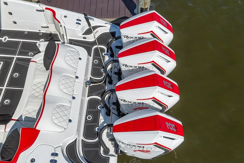 Slide: The Image of Luxury MTI V42 boat with four powerful outboard engines, 2016 model. - 5