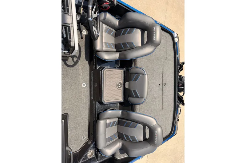 Slide: The Image of 2024 TRACKER NITRO Z21XL boat interior with sleek seating and modern design. - 13
