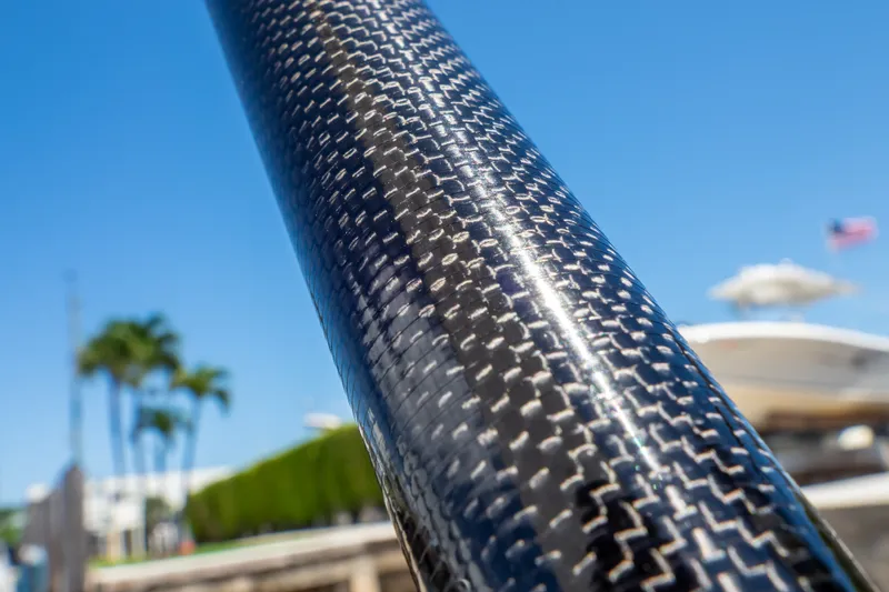 Slide: The Image of Close-up of carbon fiber detail on 2023 Boston Whaler 280 Vantage boat. - 39