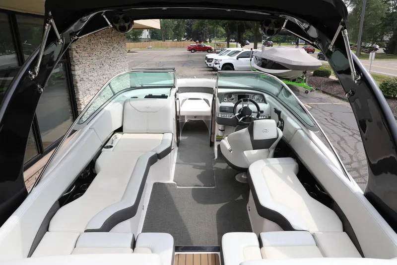 Slide: The Image of 2014 Regal 2300 RX Bowrider interior with sleek seating and modern dashboard design. - 5
