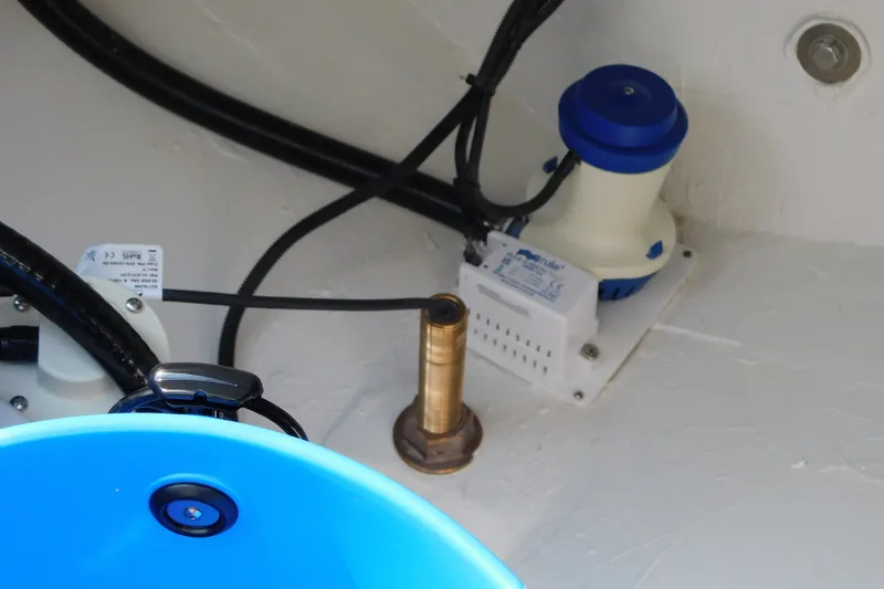 Slide: The Image of Boat interior wiring and pump system on a 2026 Regulator 31 model. - 22