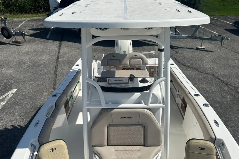 Slide: The Image of 2021 Sea Pro 219 Center Console boat with spacious seating and modern design. - 31