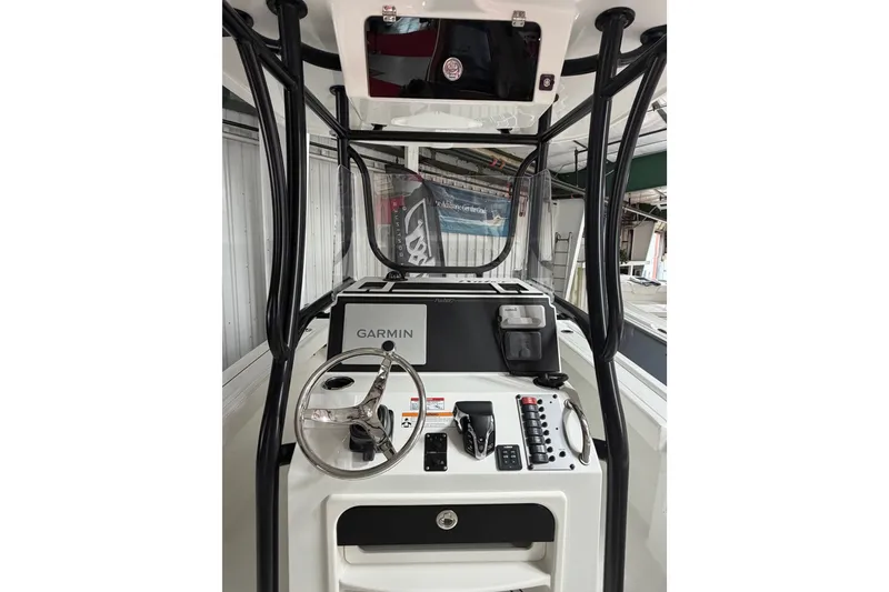 Slide: The Image of 2027 Parker 220 Coastal Elite boat console with Garmin navigation system. - 13