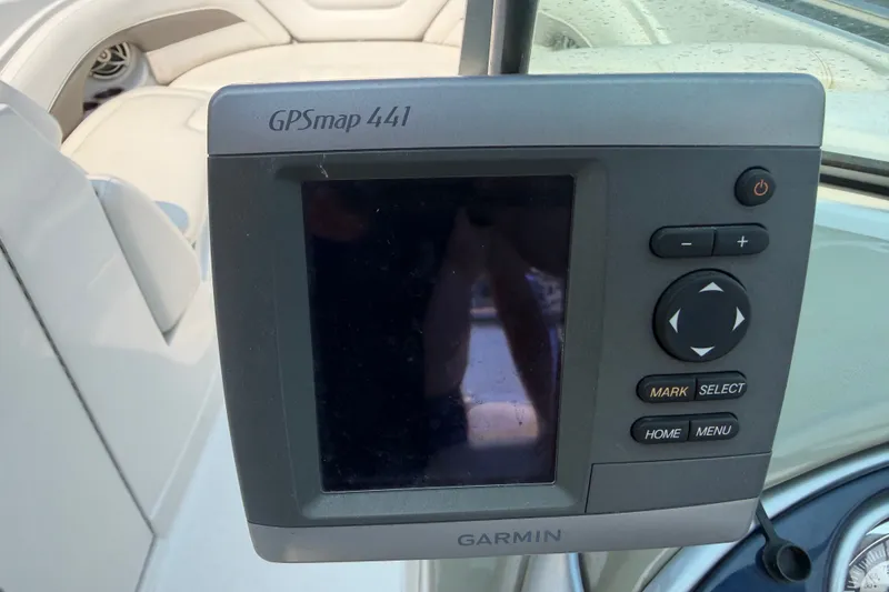 Slide: The Image of Garmin GPSmap 441 on 2008 Crownline 240 LS boat dashboard. - 30