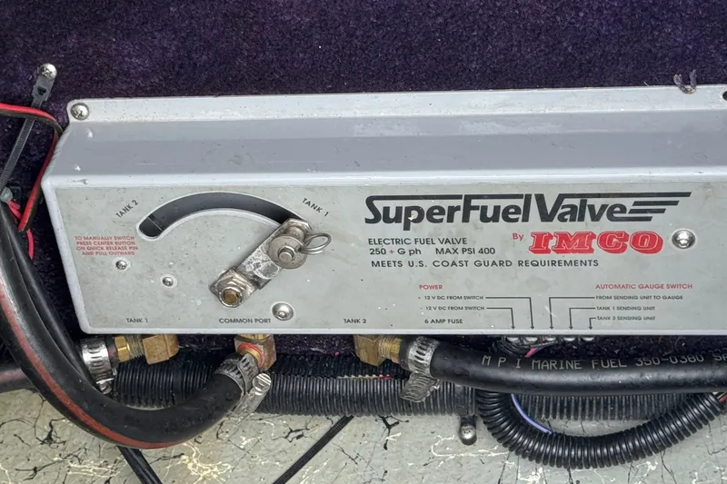 Slide: The Image of Electric fuel valve system in a 2006 Nordic Powerboats 25 Rage, featuring IMCO SuperFuelValve. - 16