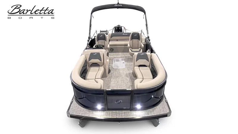 Slide: The Image of Barletta ARIA 22UC 2027: Sleek pontoon boat with luxurious seating and modern design. - 25