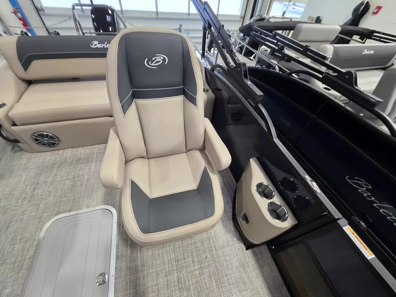 Slide: The Image of Interior view of a 2027 Barletta ARIA 22UC with beige and gray seating. - 20