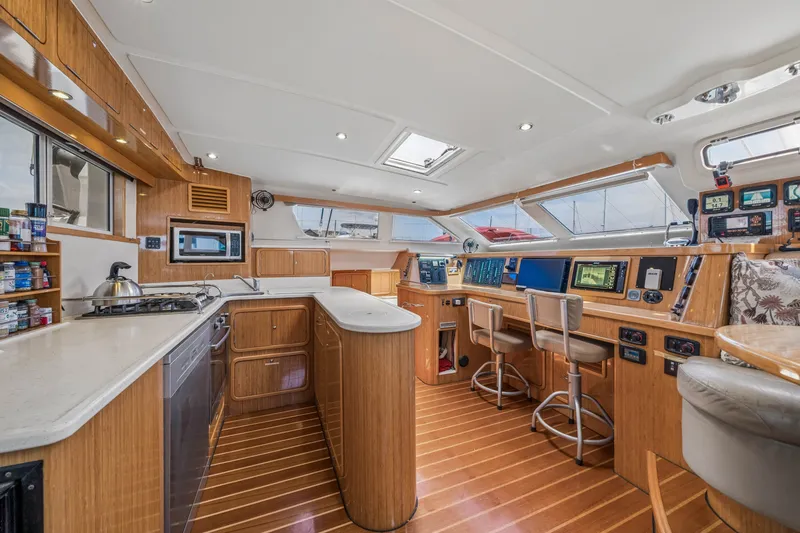Slide: The Image of Spacious interior of 2010 St Francis SF 50 yacht with modern kitchen and navigation area. - 68