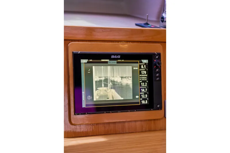 Slide: The Image of Navigation display on St Francis SF 50 yacht, showing thermal imaging and data. - 78