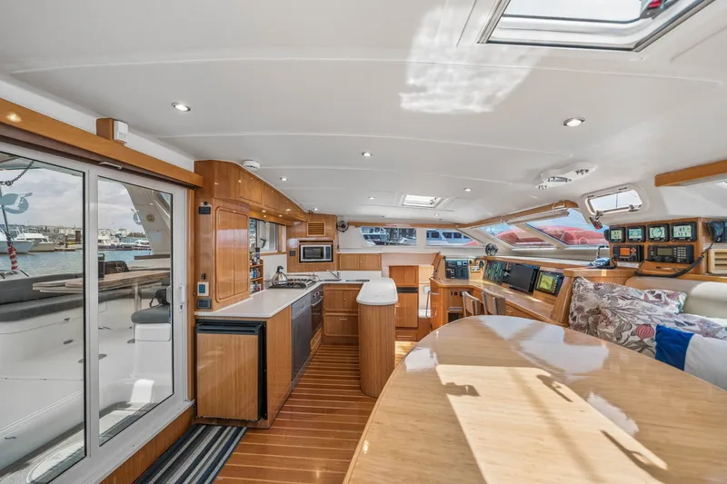 Slide: The Image of Luxurious interior of 2010 St Francis SF 50 yacht with modern kitchen and navigation area. - 67