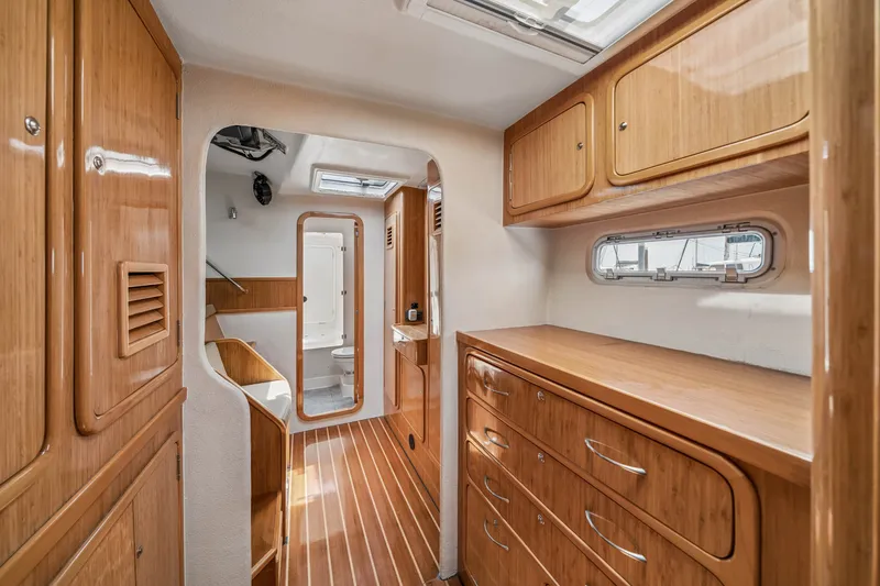 Slide: The Image of Luxurious wooden interior of 2010 St Francis SF 50 yacht with ample storage. - 89