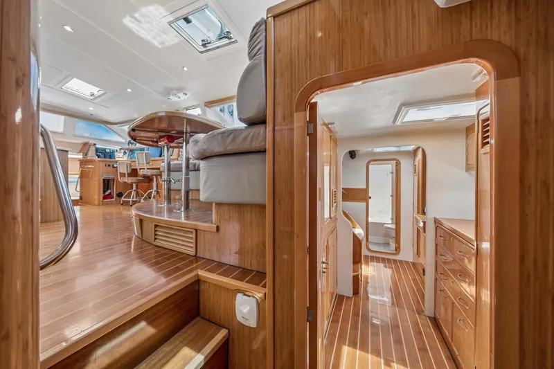 Slide: The Image of Luxurious interior of 2010 St Francis SF 50 yacht with wooden finishes and modern design. - 88