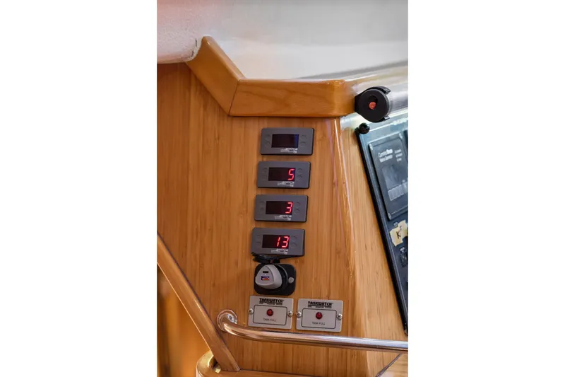 Slide: The Image of Control panel of a 2010 St Francis SF 50 yacht with digital displays. - 77