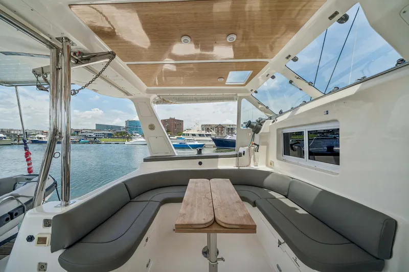 Slide: The Image of Luxurious interior of 2010 St Francis SF 50 yacht with waterfront view. - 40
