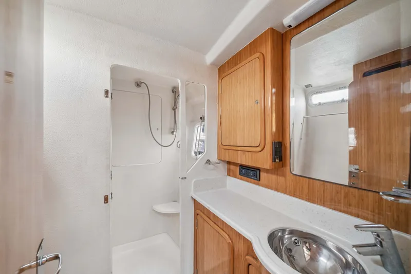 Slide: The Image of Modern bathroom interior of 2010 St Francis SF 50 yacht with shower and sink. - 100
